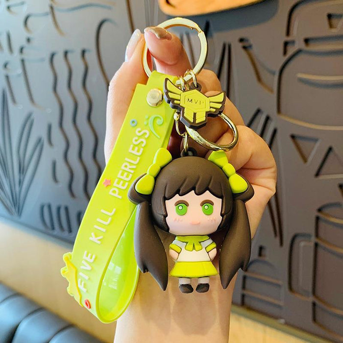 Wholesale Silicone Cartoon Doll Keychain JDC-KC-MingT221