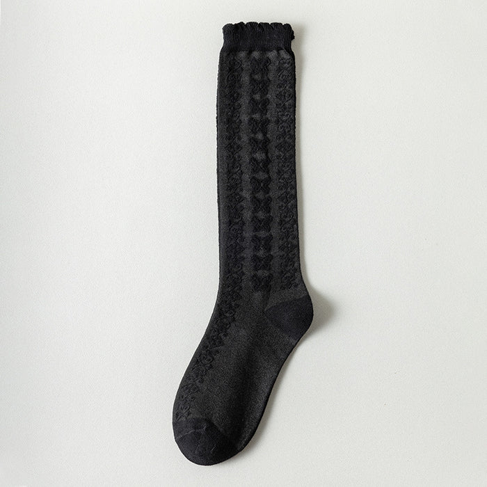 Wholesale Sweet sock lace design, cute and versatile, skin friendly, long leg, calf