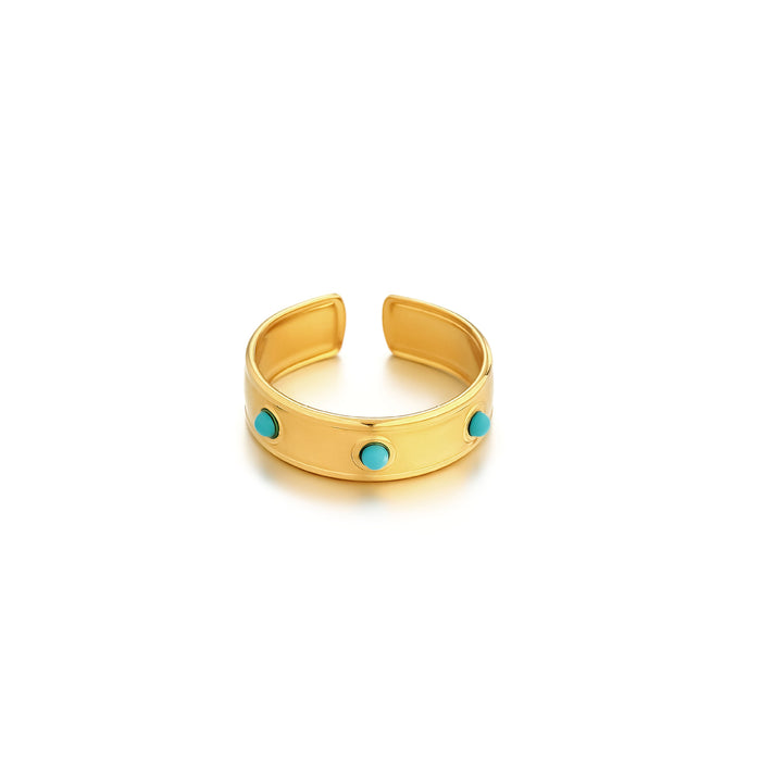 Wholesale Turquoise Personalized Stainless Steel Rings