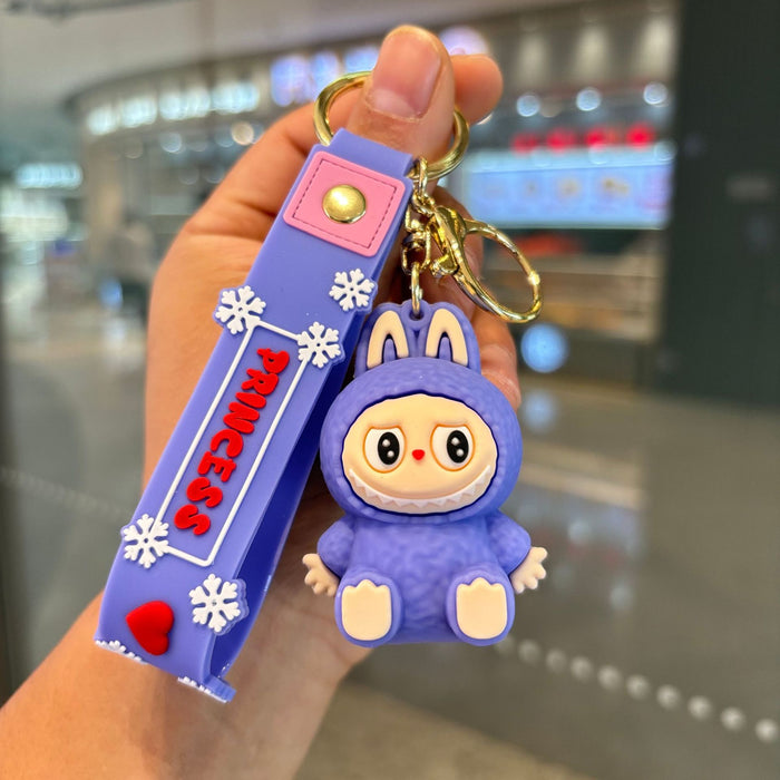 Wholesale Sitting Keychain Little Sheep Cute Three-Dimensional Soft Plastic Doll Small Gift Backpack Pendant