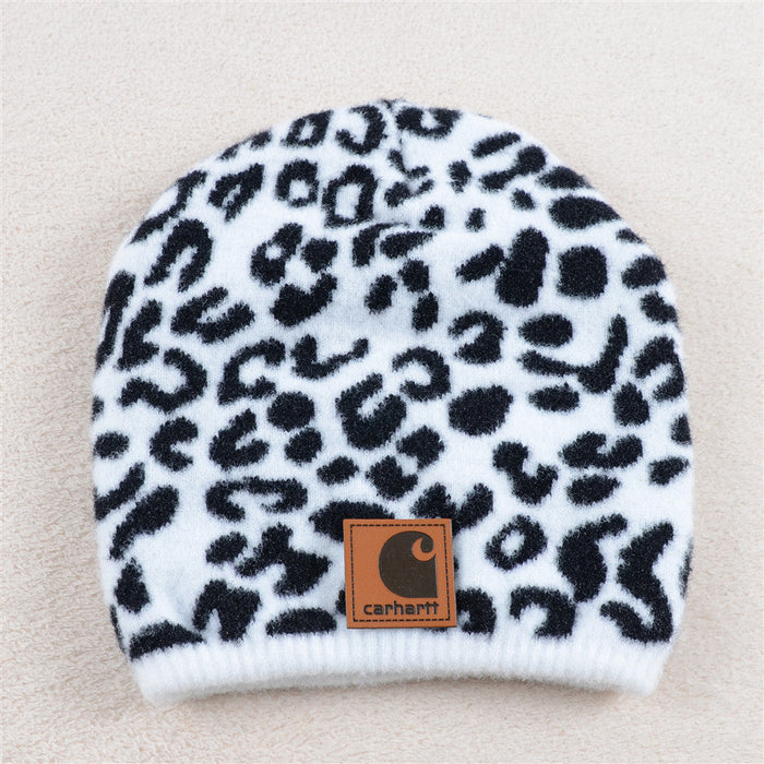 Wholesale Hat Acrylic Black White Leopard Cow Print (F) JDC-FH-KuT011