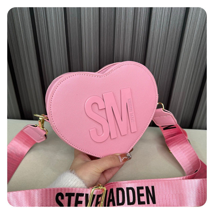 Wholesale Bag Women's Valentine's Day Letter Solid Color Heart-shaped Bag Shoulder Bag