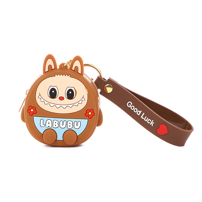 Wholesale New Cartoon Wallet Cute Keychain Storage Bag Silicone Doll Cute Portable Wallet