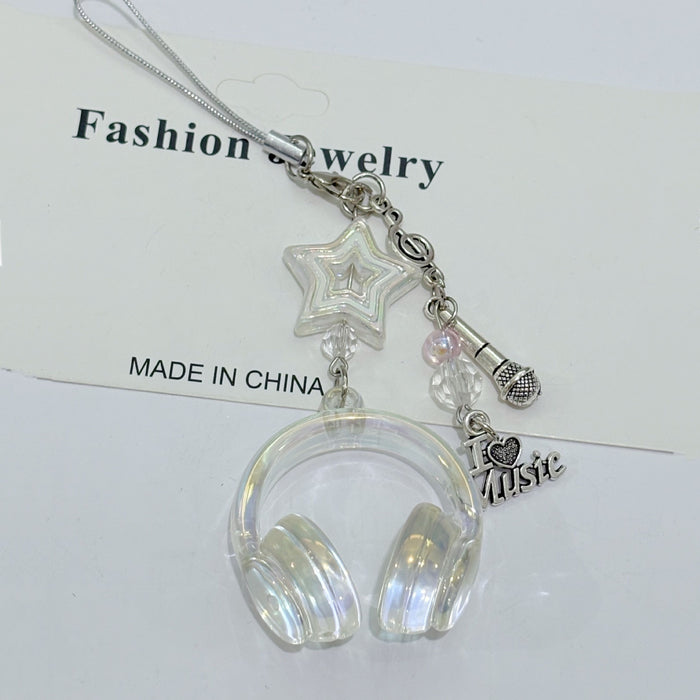Wholesale Headphone Keychain Star Mobile Phone Chain Pendant Bag Pendant