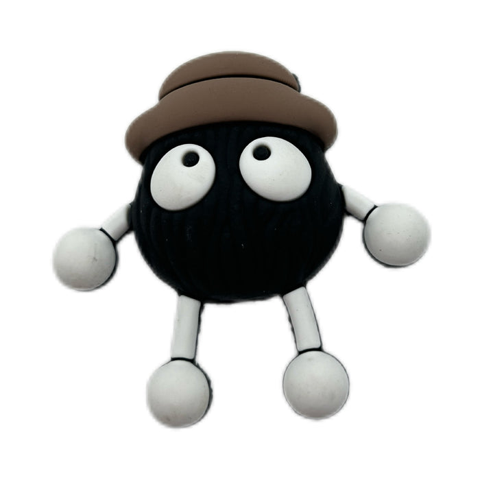 Wholesale 100pcs Charcoal Ball Clogs Shoe Charms Shoe Buckle Accessories Decoration