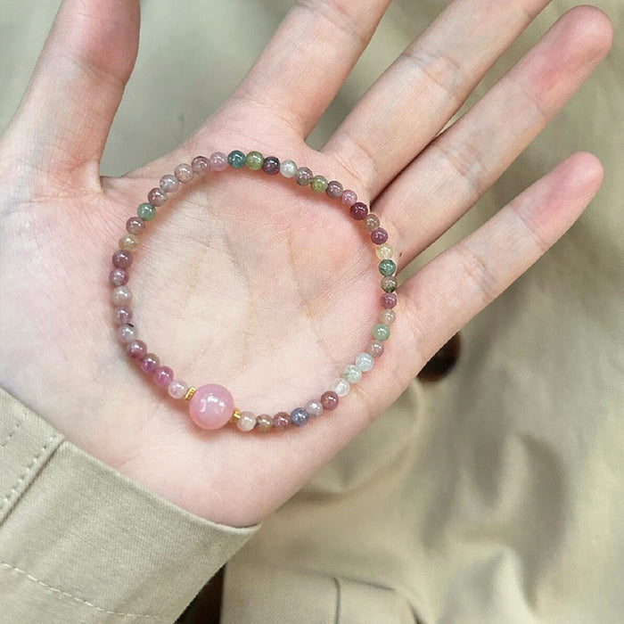Wholesale Stacked Hand String Round Bead Zirconia Elastic Rope Versatile High Beauty Clavicle Chain