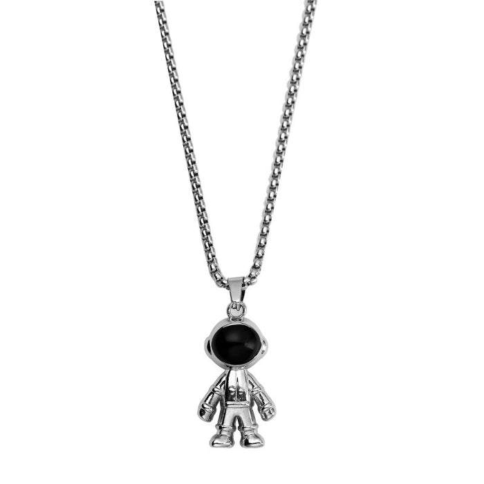 Wholesale Titanium Steel Pendant Spaceman Astronaut Sweater Long Necklace JDC-NE-JuXing002