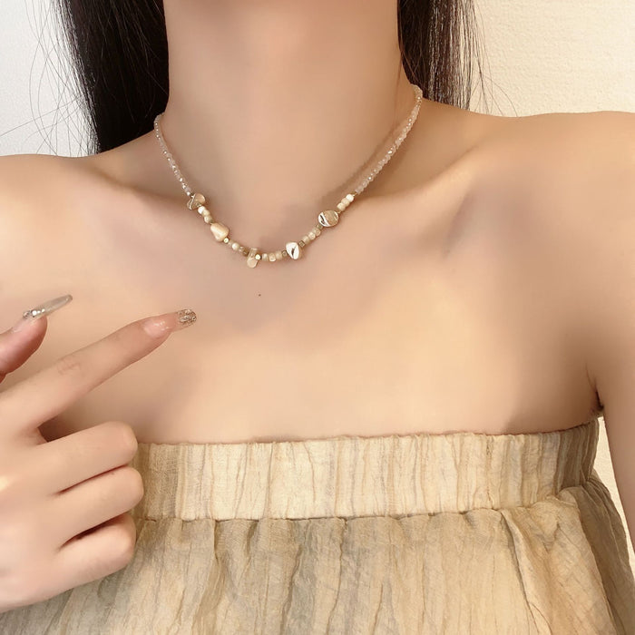 Wholesale Beaded necklace versatile, high-end, niche design, collarbone chain