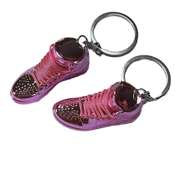 Wholesale Electroplated Mini Shoe PVC Keychain (F) JDC-KC-XingS004