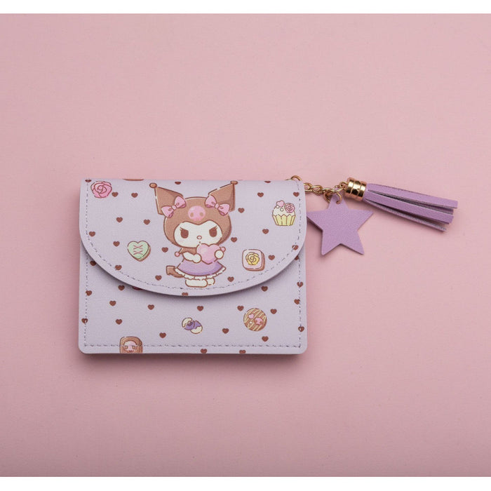 Wholesale Cute Cartoon Print PU Tassel Card Holder Multi-slot Wallet Student Gift Accessory