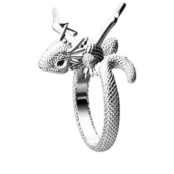 Wholesale Dragon Animal Shape Ring Ring Women's Fashion Finger Ring