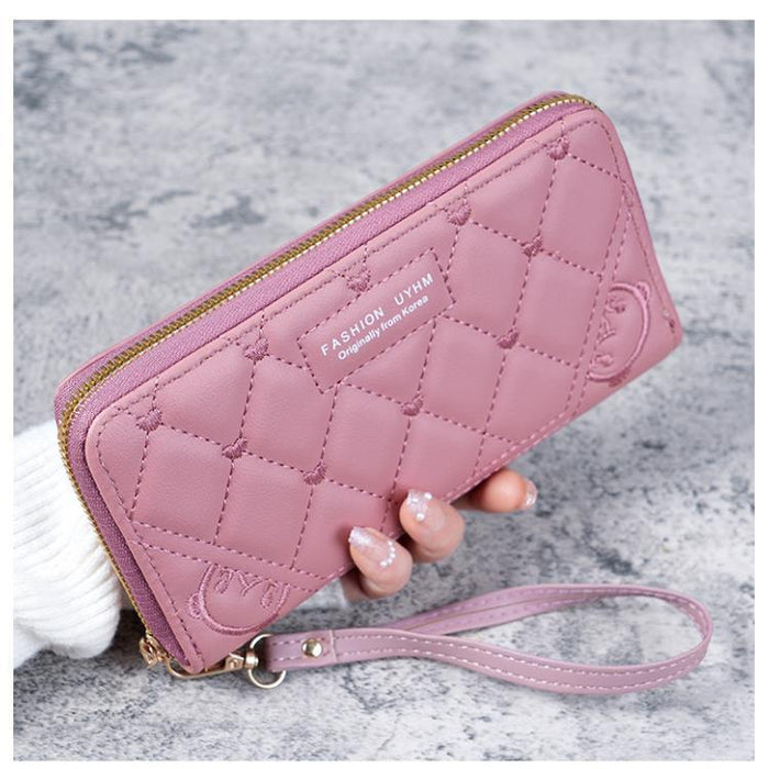 Wholesale Light Pink PU Leather Handbag Wallet with Letter Design - Chic Daily Use Boutique
