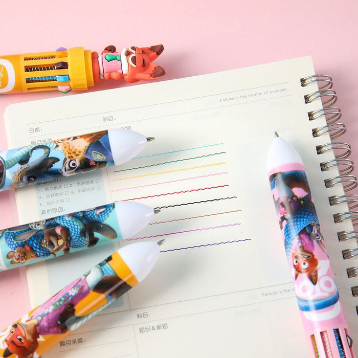 Wholesale Cute cartoon 10-color ballpoint pen