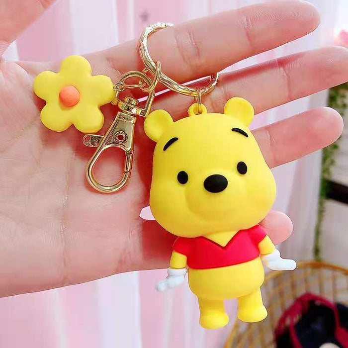 Wholesale  cartoon silicone key ring  accessories couple gifts