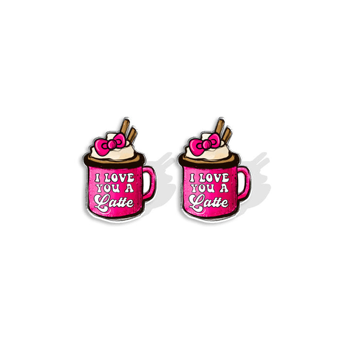 Wholesale Valentine's Day Cartoon Anime Acrylic Earrings (F) JDC-ES-XiangL066