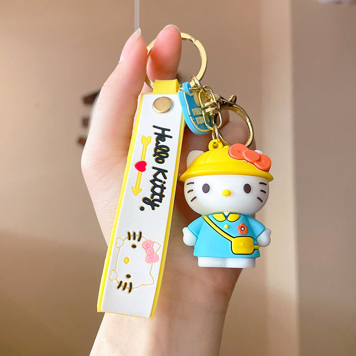 Wholesale Cartoon cat  key chain bag pendant doll key pendant giftcar silicone keychain