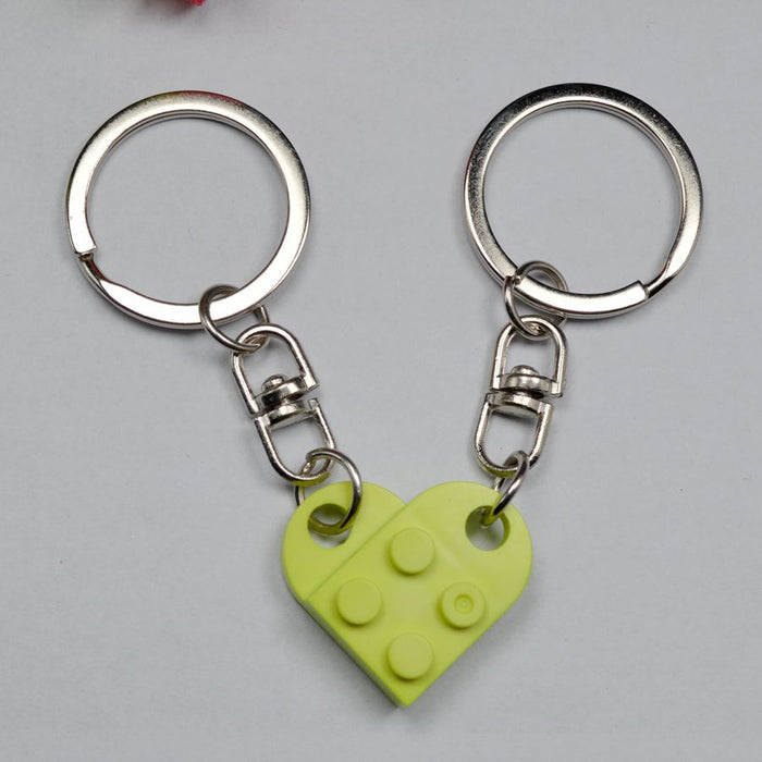 Wholesale Love Building Blocks Plastic Keychain JDC-KC-Maih001