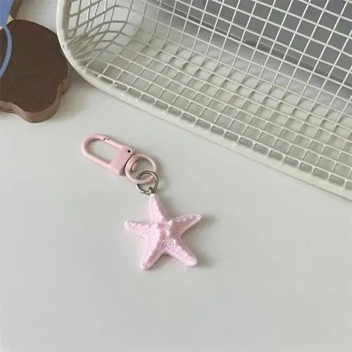 Wholesale Cute 3D Starfish Keychain Cartoon Bag Charm Gift Summer Accessory