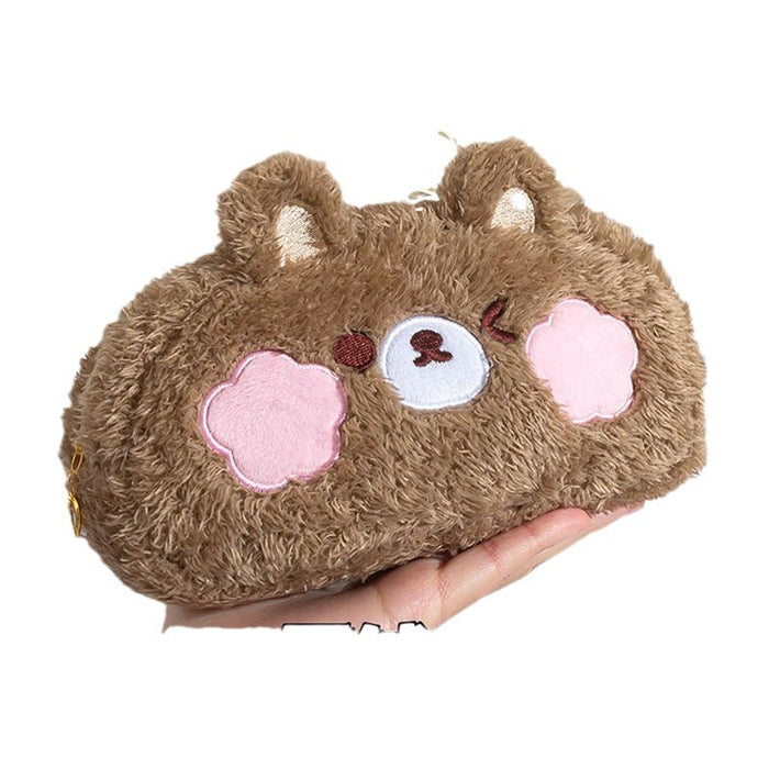 Wholesale Cotton Plush Pencil Case Pink Bunny Cute Student