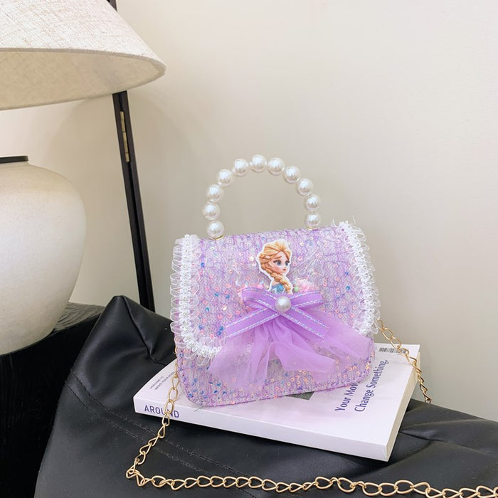 Wholesale  Kidsren's Bag Little Girl Pearl Chain Bag Handbag Shoulder Crossbody Coin Purse
