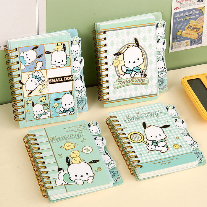Wholesale A7 Gold Foil Spiral Notebook Cute Dividers Planner Student Stationery