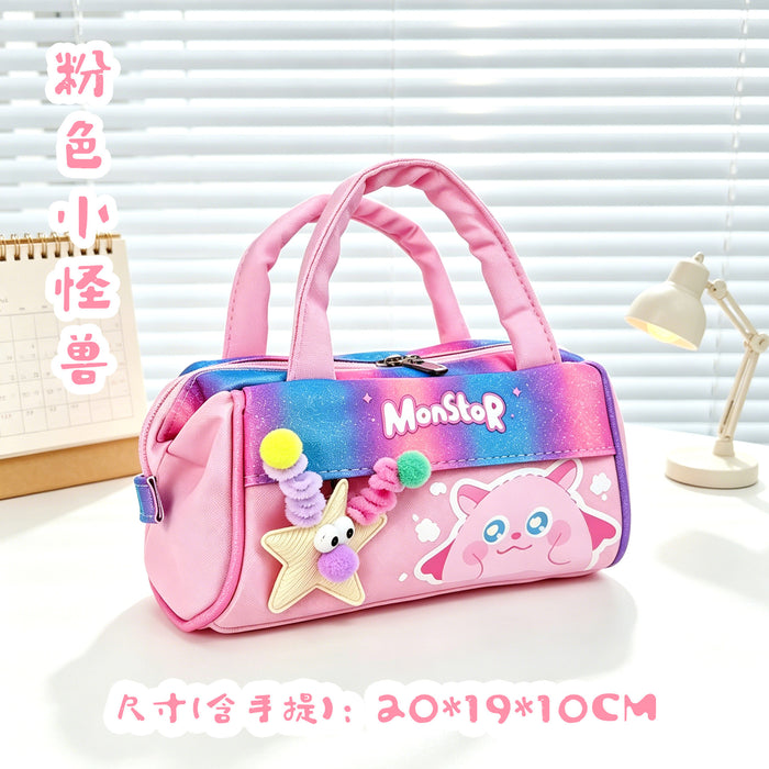 Wholesale PU Cute Gradient Monster Pencil Case Fashion Accessory for Gift Boutique