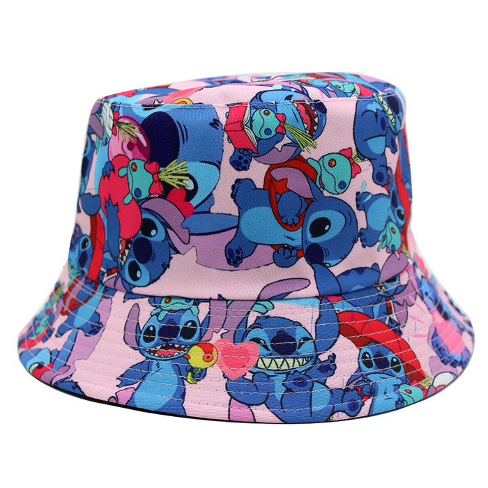 Wholesale Printed fisherman hat anime peripheral cartoon sunshade and sun protection reversible basin hat