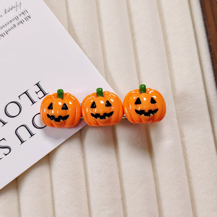 Wholesale Resin  Alligator Hair Clips Pumpkin Ghost Witch Hat For Kids Party
