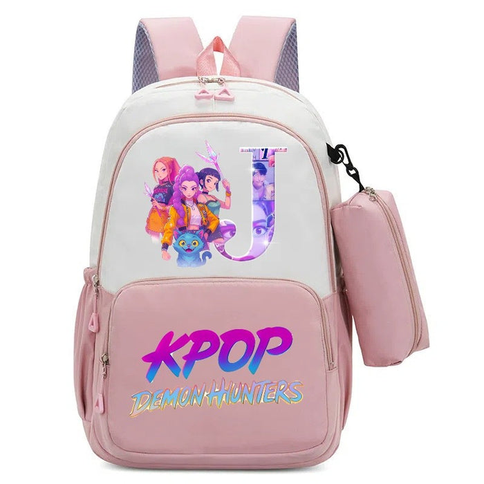 Wholesale Alphabet Cartoon Print Two-Piece Backpack Set for Primary and Middle School Students