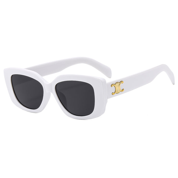 Wholesale Retro sunglasses, high-end glasses, new large frame rectangular sunshade and sun protection sunglasses