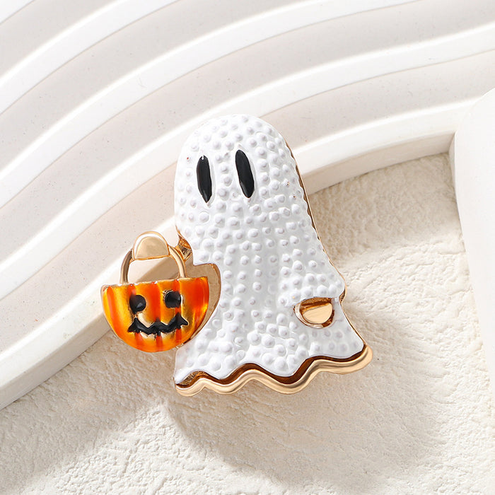 Wholesale  brooch white ghost horror pumpkin head pin corsage fun holiday accessories