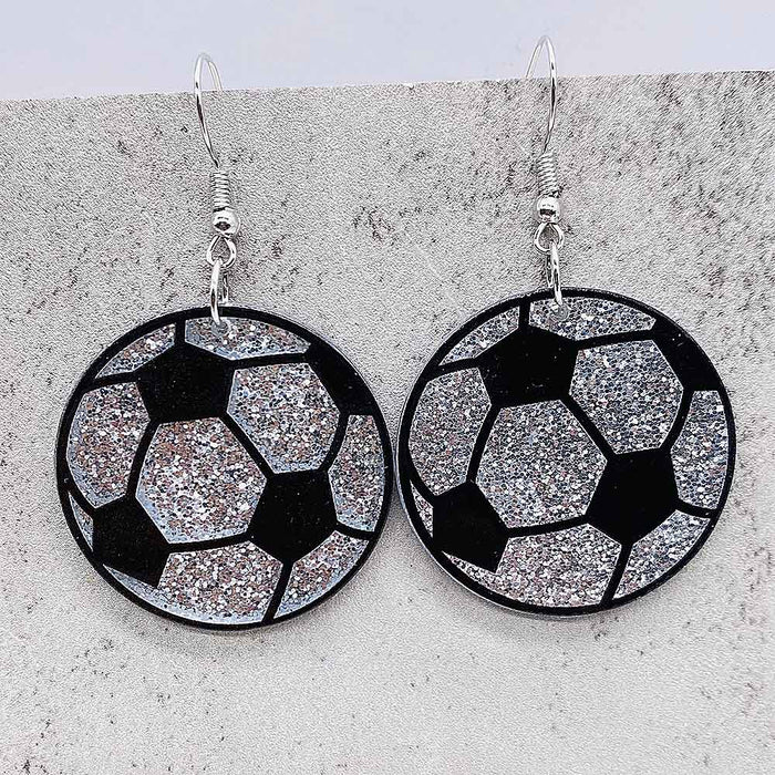Wholesale Baseball Earrings Basketball Football Rugby Jersey Acrylic Earrings Jewelry Sports Events