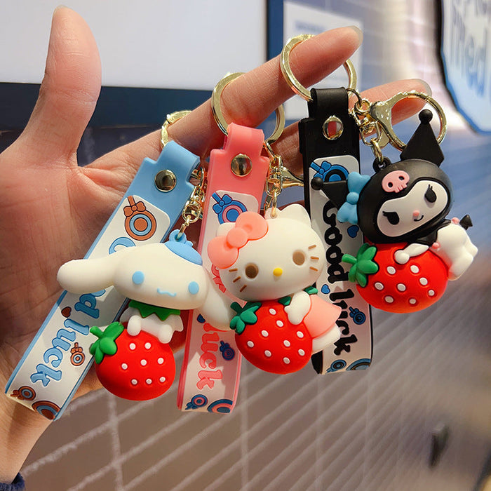 Wholesale Strawberry Fruit Doll Keychain JDC-KC-OShi042