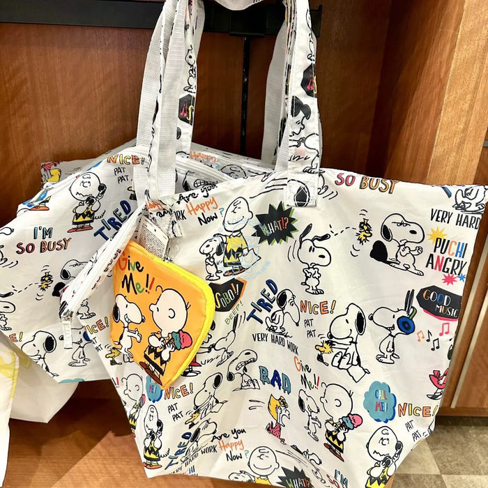 Wholesale Cartoon Cute Snoopy Foldable Portable Shopping Bag Minions Cute Short Distance Luggage Bag Travel Bag