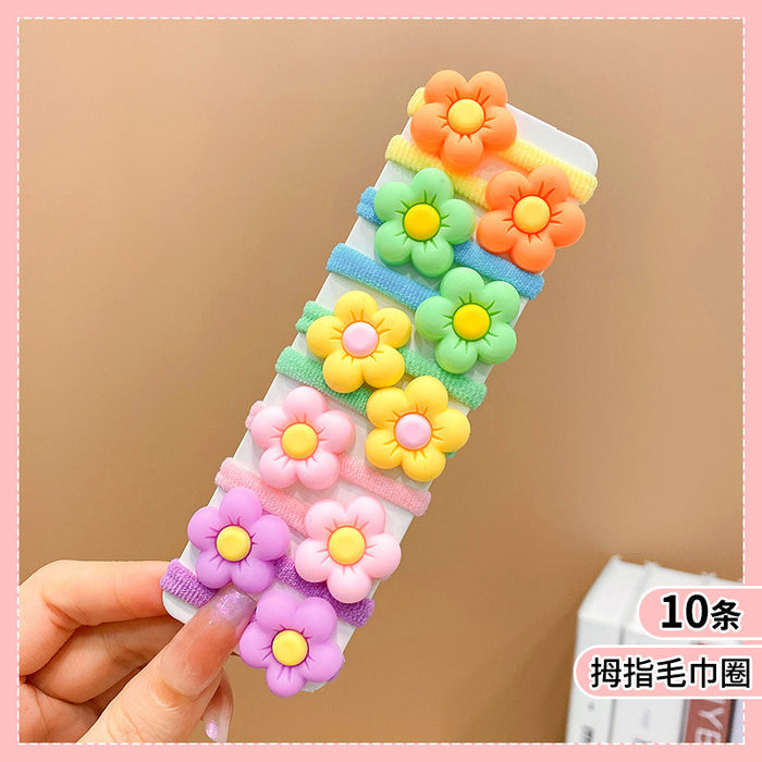 Wholesale Cute Cartoon Hair Ties for Kids Soft Elastic Everyday Styling Baby Hair Accessory