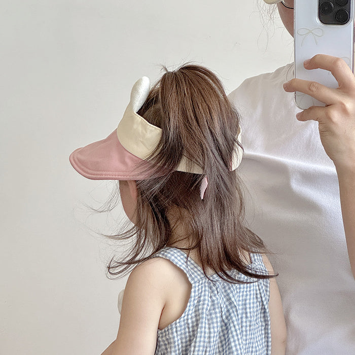 Wholesale Hat Breathable Empty Top Hat Cute Cartoon Travel Big Eaves Sunscreen Hat Children's Sunscreen Hat
