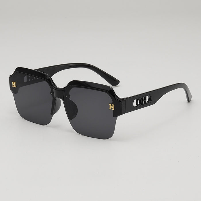 Wholesale Sunglasses Women's  Half-frame Hollow-out Leg Glasses Anti-UV Fashion Sunglasses