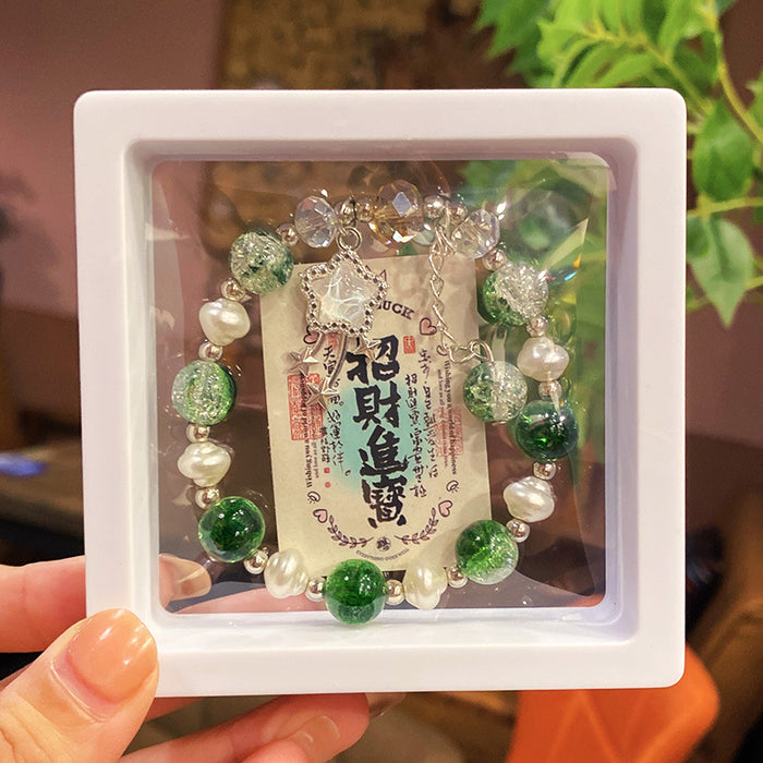 Wholesale Star Glass Bead Bracelet Chic Forest Sweet Theme Fashion Jewelry Accessory MOQ≥3