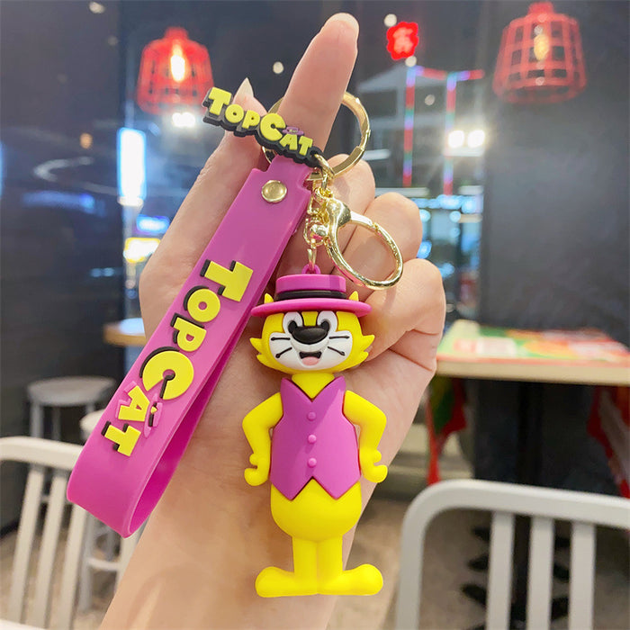 Wholesale Cartoon Standing Cat Backpack Keychain