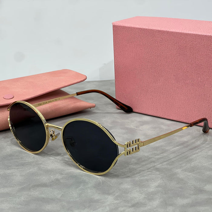 Wholesale Metal Fashion Sunglasses, Tourist Street Photography, UV Protection, Elliptical Frame, Versatile, Face friendly, Small Sunglasses