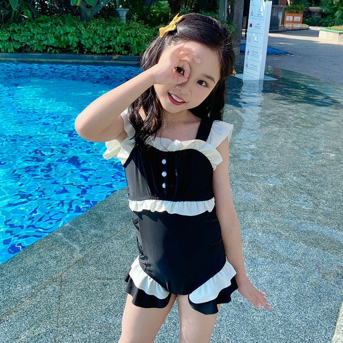 Wholesale Children's swimsuit girls Children's polyester small strap cute baby one-piece swimsuit hot spring vacation swimsuit