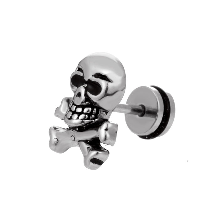 Wholesale Skull Earrings Stainless Steel Piercing Halloween Jewelry for Men and Women