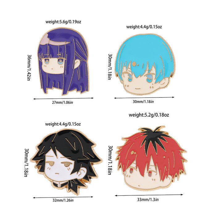 Wholesale Trendy Anime Cartoon Metal Brooch Pin Decorative Accent For Women