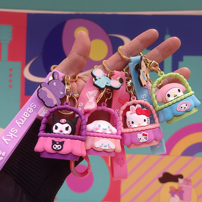 Wholesale Cartoon Silicone Doll Keychain JDC-KC-KuangK026