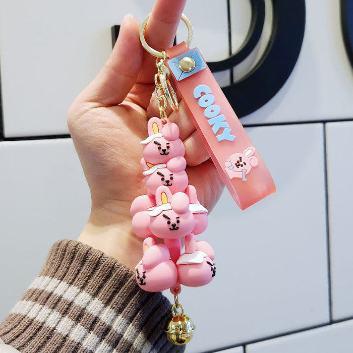 Wholesale Silicone Cartoon Doll Keychain JDC-KC-ZhangX003