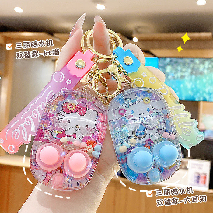 Wholesale Acrylic Double Button Water Dispenser Keychain - Bag Charm Gift