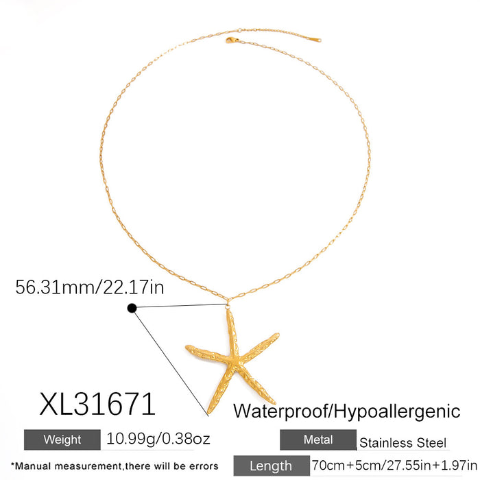 Wholesale Stainless steel necklace, fashionable and personalized pendant, niche and simple temperament, gold lock bone chain