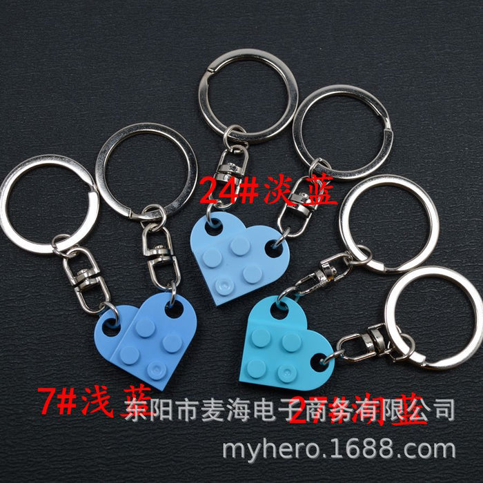 Wholesale Love Building Blocks Plastic Keychain JDC-KC-Maih001