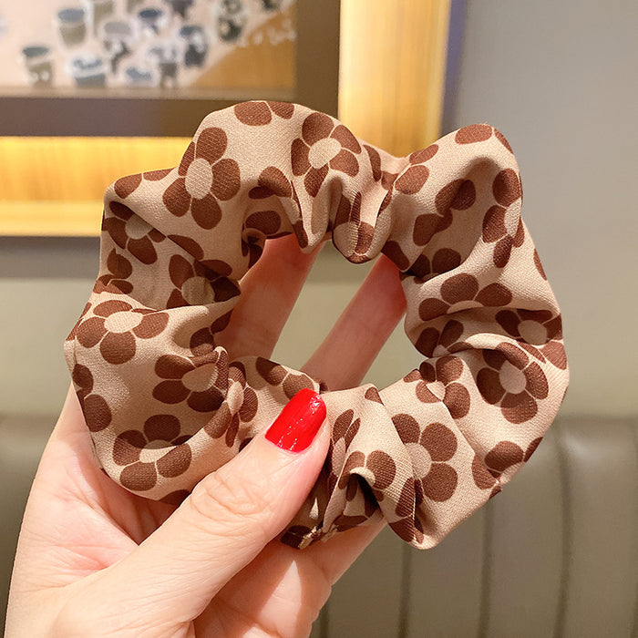 Wholesale Leopard Print Bear Intestine Ring Hair Scrunchies JDC-HS-HuiDi018