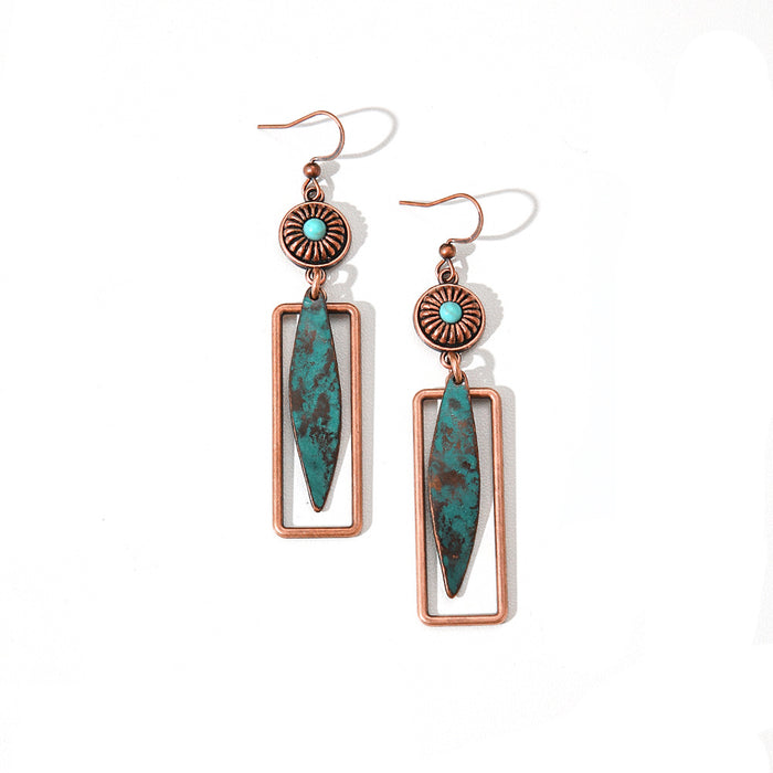 Wholesale Bohemian Vintage Geometric Zinc Alloy Earrings &  Necklace Set - Trendy Jewelry MOQ≥2
